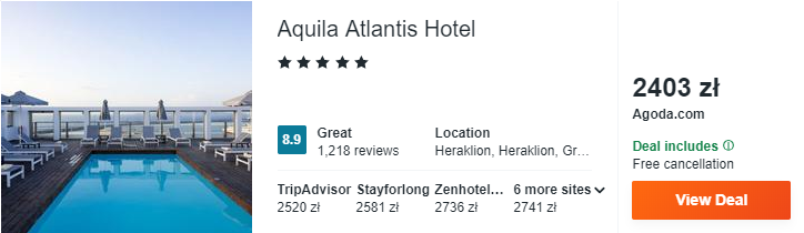 Hotel w Grecji