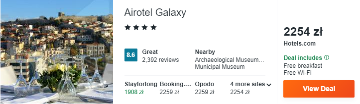 Hotel w Grecji