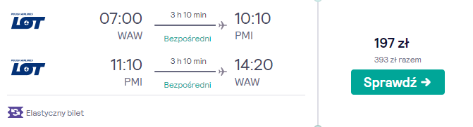 Loty na Majorkę