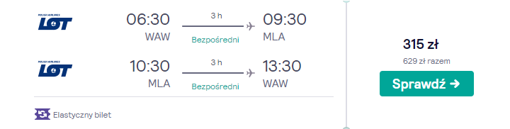 Loty na Maltę