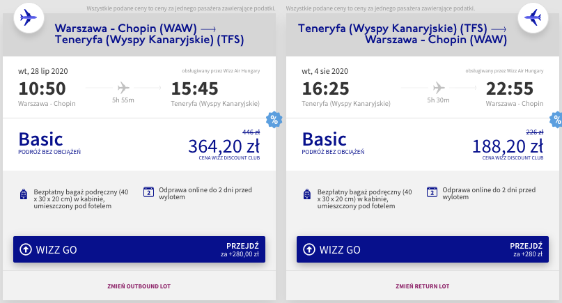 zarezerwuj loty na teneryfe