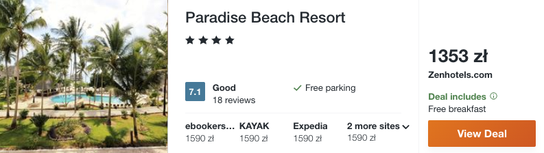 zarezerwuj hotel na zanzibarze