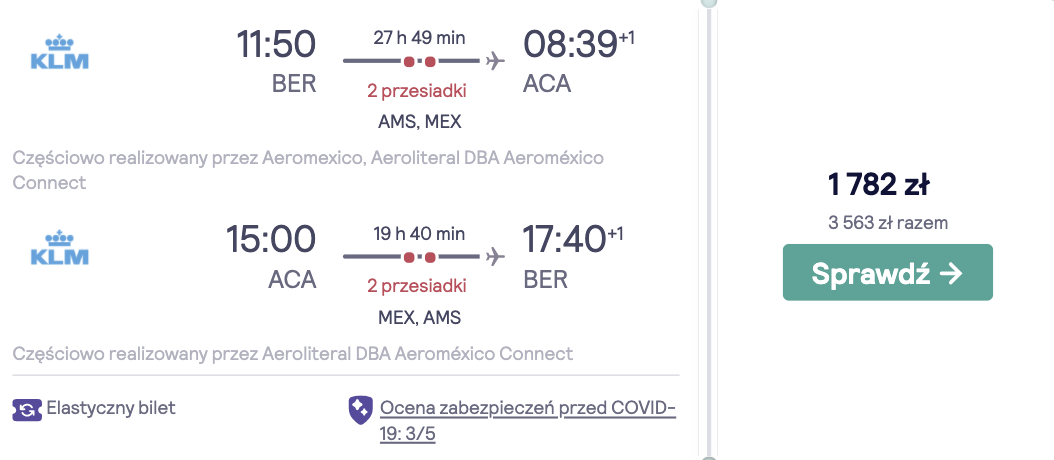 zarezerwuj loty na meksyku