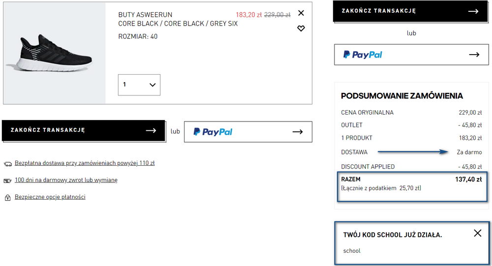 adidas buty promocja