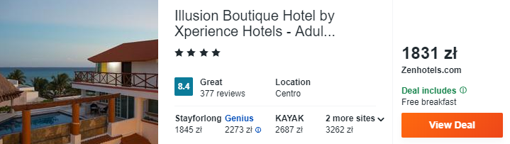 Hotel w Cancun