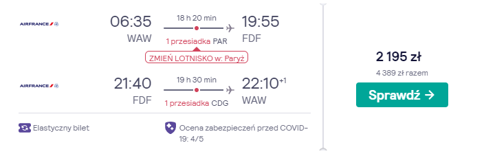 Loty na Martynikę