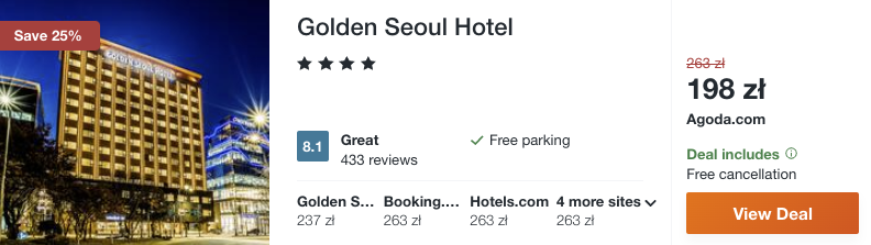 zarezerwuj hotel w seulu