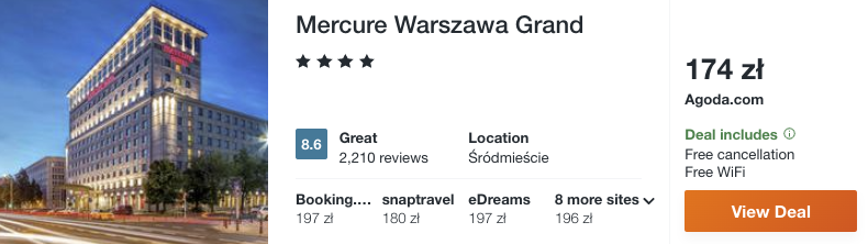 zarezerwuj hotel w warszawie