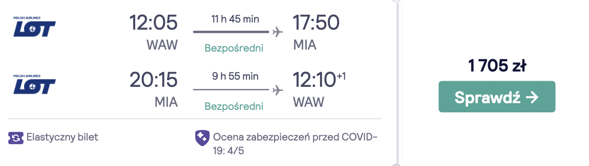 zarezerwuj loty do miami