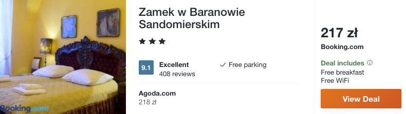 zarezerwuj hotel w zamku
