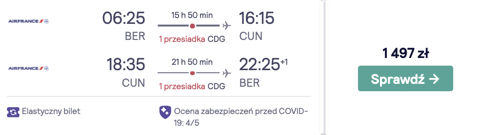 zarezerwuj loty do cancun