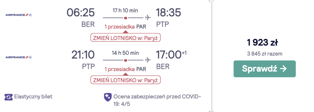zarezerwuj loty na karaiby