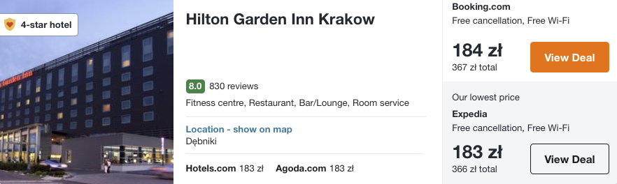 zarezerwuj hotel w krakowie