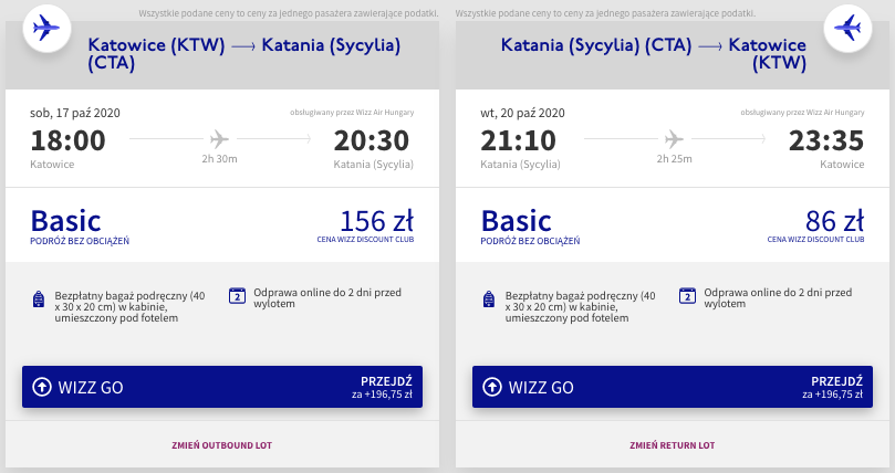 zarezerwuj loty do katanii