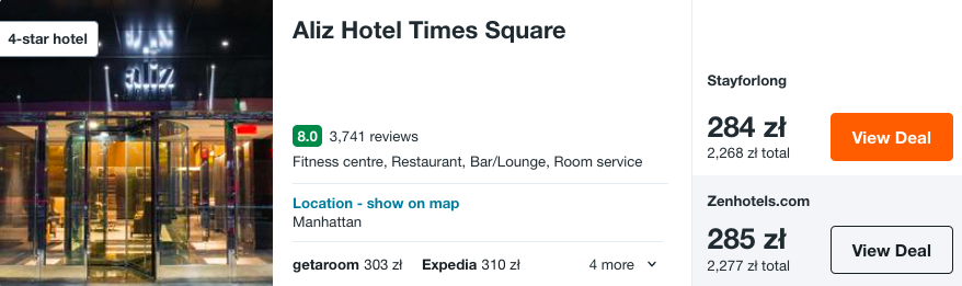 zarezerwuj hotel w nyc