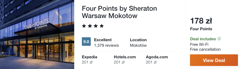 zarezerwuj hotel w warszawie