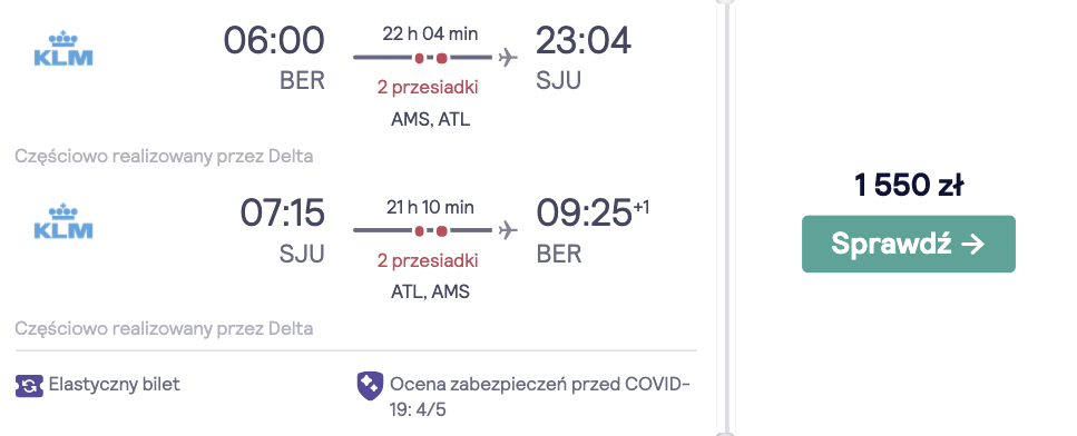 zarezerwuj loty na portoryko