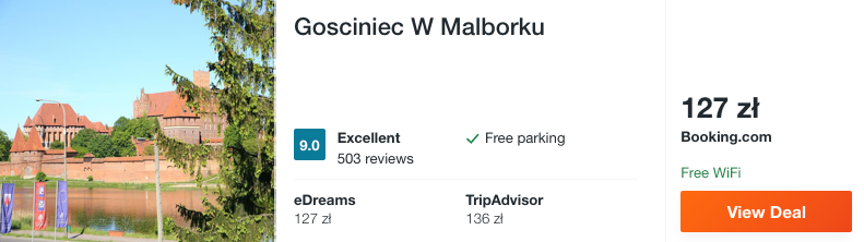 zarezerwuj hotel w malborku