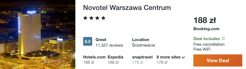 zarezerwuj hotel w warszawie