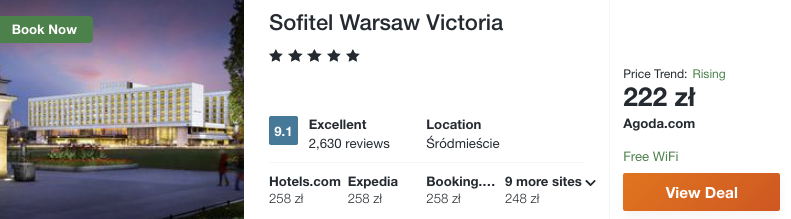 zarezerwuj hotel w warszawie