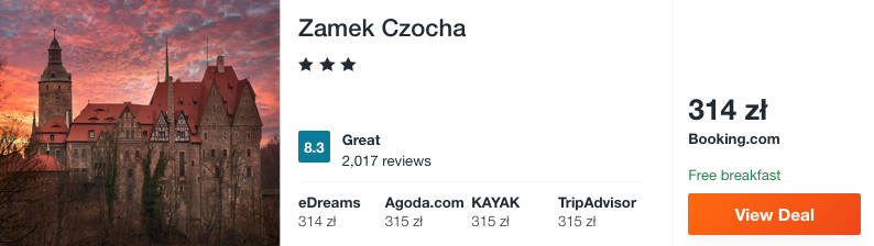 zarezerwuj hotel w zamku