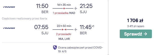 zarezerwuj loty na portoryko