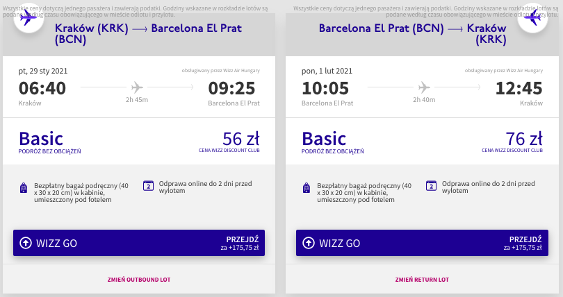 zarezerwuj loty do barcelony