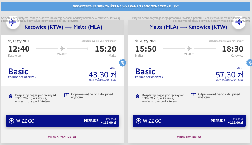 zarezerwuj loty na malte