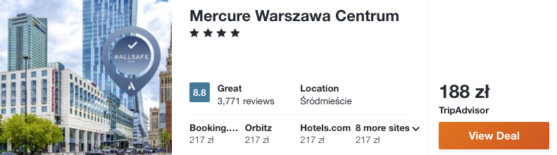 zarezerwuj hotel w warszawie