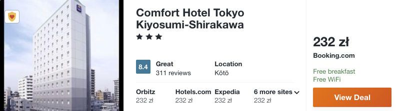 zarezerwuj hotel w tokio