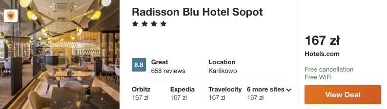 zarezerwuj hotel radisson