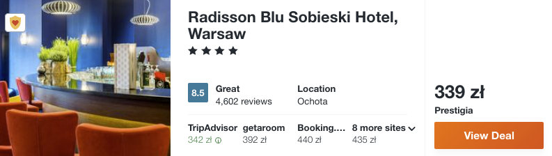 zarezerwuj hotel radisson