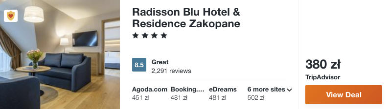 zarezerwuj hotel radisson