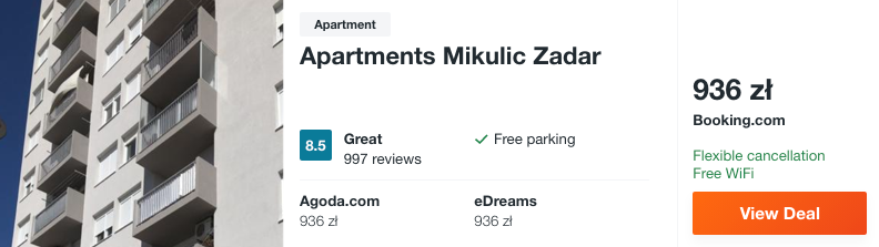 zarezerwuj hotel w zadarze
