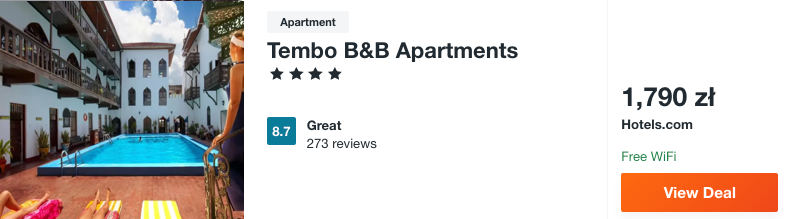 zarezerwuj hotel na zanzibarze