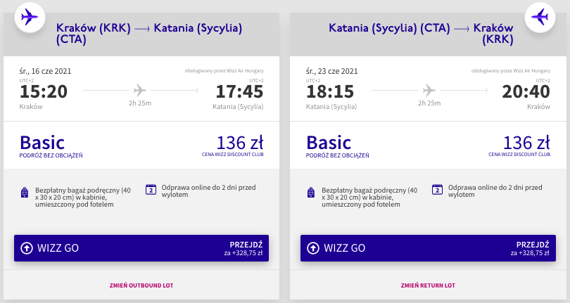 zarezerwuj loty do katanii
