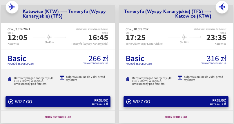 zarezerwuj loty na teneryfe