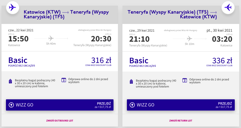 zarezerwuj loty na teneryfe