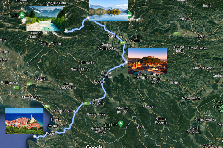 mapka słowenii
