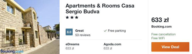 zarezerwuj hotel na czarnogorze