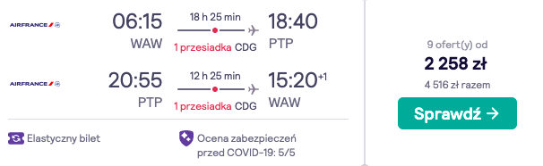 zarezerwuj loty na karaiby