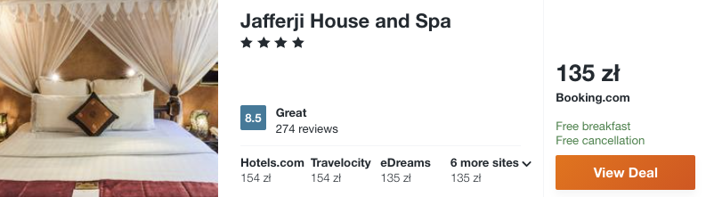 zarezerwuj hotel na zanzibarze