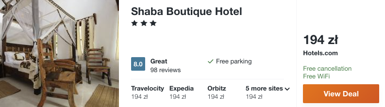 zarezerwuj hotel na zanzibarze