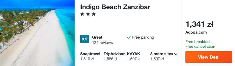 zarezerwuj hotel na zanzibarze