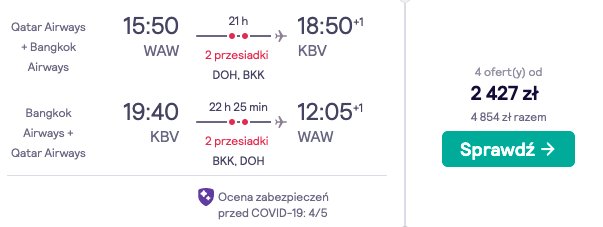 zarezerwuj loty do krabi