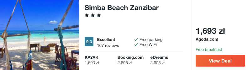 zarezerwuj hotel na zanzibarze