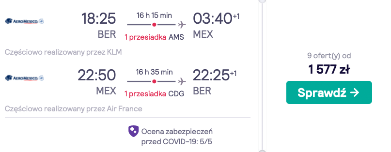zarezerwuj loty do meksyku