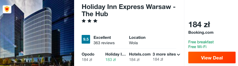 zarezerwuj hotel w warszawie