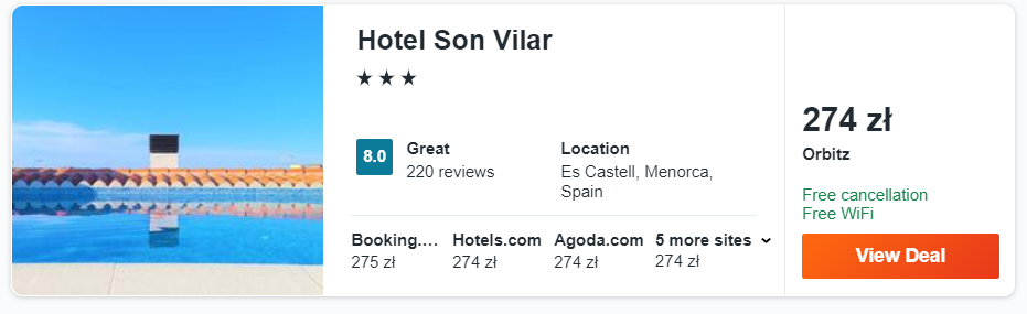 zarezerwuj hotel na minorce