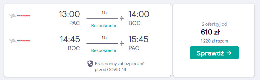 zarezerwuj loty do panamy